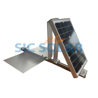 Dual tilt aluminum solar ballasted mounting